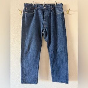Levi’s 501 Medium Wash Button Fly Jeans Men’s 39W 30L As Measured 100% Cotton
